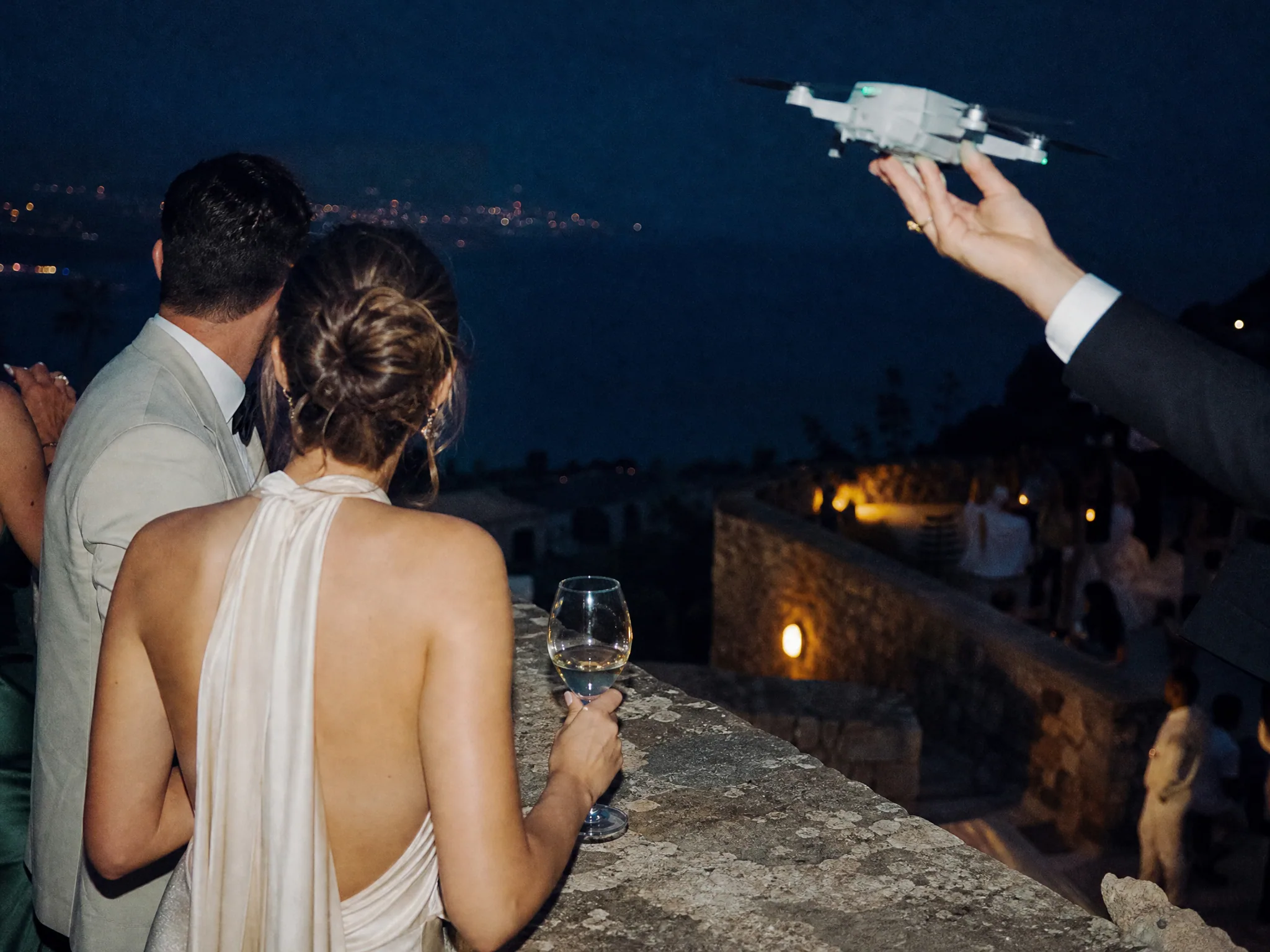 Wedding reception detail: How Drone Videography Enhances Your Wedding Film